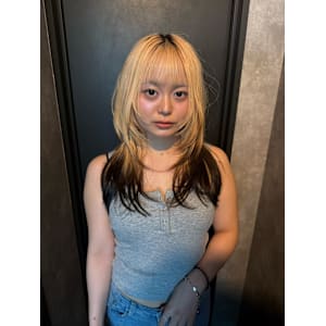 エンドカラー　デザインカラー　ケアブリーチカラー　ウルフ - Null 表参道本店 デザインカラー/ダブルカラー【ヌル】掲載中