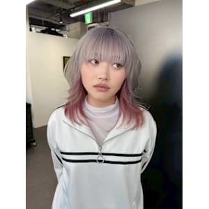 インナーカラー　デザインカラー　ケアブリーチカラー　ウルフ - Null 表参道本店 デザインカラー/ダブルカラー【ヌル】掲載中