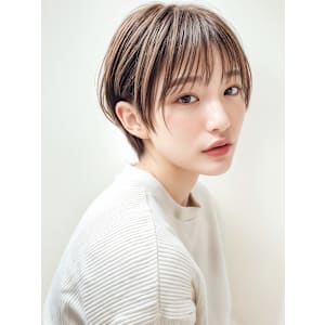 シールスルー前髪ハイライト丸みショートp1　脱白髪染め - COVER HAIR bliss 【カバー ヘア ブリス】川口/ららテラス川口東口駅前店【カバー ヘア ブリス カワグチララテラスカワグチヒガシグチエキマエテン】掲載中