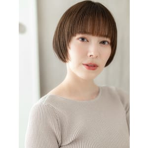 ぱっつん前髪レイヤーショートマッシュルームヘア30代40代 - mod's hair【モッズヘア】上尾/上尾西口店【モッズヘア アゲオ アゲオニシグチテン】掲載中