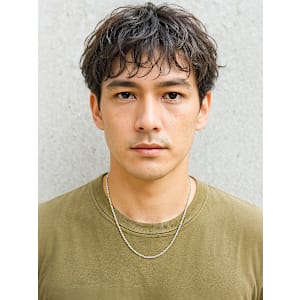 サーフカールニュアンスデザインマッシュp1　ダークアッシュ