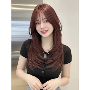 韓国風小顔レイヤーカット