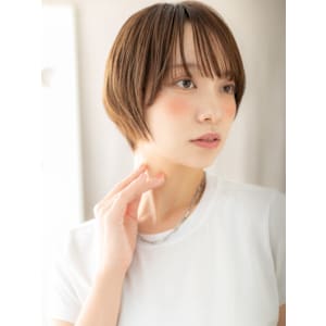 ココアブラウン似合わせカット丸みショートマッシュ20代30代 - COVER HAIR bliss【カバーヘア ブリス】上尾/上尾西口店【カバーヘアブリス アゲオ アゲオニシグチテン】掲載中