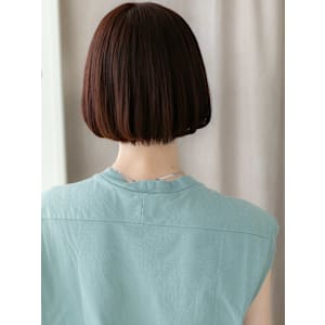 ワインレッド切りっぱなし小顔レイヤーショートボブ30代40代 - COVER HAIR bliss【カバーヘア ブリス】上尾/上尾西口店【カバーヘアブリス アゲオ アゲオニシグチテン】掲載中