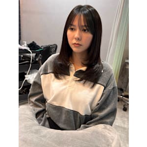 柔らか縮毛矯正×レイヤーセミロング