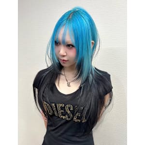 ルーツカラー　デザインカラー　ケアブリーチカラー　姫レイヤー