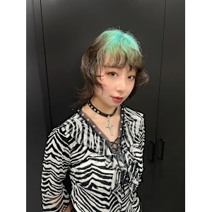 ルーツカラー　デザインカラー　ケアブリーチカラー　姫レイヤー