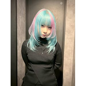 オーダーメイド　デザインカラー　ケアブリーチカラー　ウルフ - Null 原宿店 デザインカラー/ダブルカラー【ヌルハラジュクテン デザインカラー ダブルカラー】掲載中