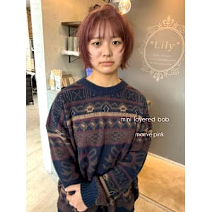 レイヤーボブ × モーヴピンク - hair design *Lily emo* 【ヘアーデザインリリィエモ】【ヘアーデザインリリィエモ】掲載中