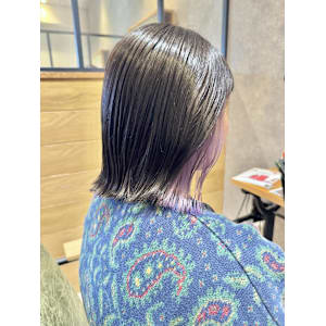 パープルイヤリングカラー - 半個室型美容室 Sourire 新宮店【ハンコシツガタビヨウシツ スーリール シングウテン】掲載中