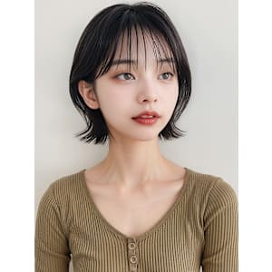 ひし形くびれショートカットレイヤー黒髪ボブp1　ダークグレー - mod's hair【モッズヘア】上尾/上尾西口店【モッズヘア アゲオ アゲオニシグチテン】掲載中