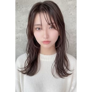 小顔顔周りレイヤー×透明感グレージュ×艶髪セミディ人気美容室 - hairs BERRY 大橋店【ヘアーズ　ベリー　オオハシテン】掲載中