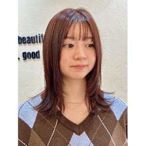 顔周りレイヤー/ピンクレッドカラー - VISAGE fine【ヴィサージュ ファイン】【ヴィサージュ ファイン】掲載中