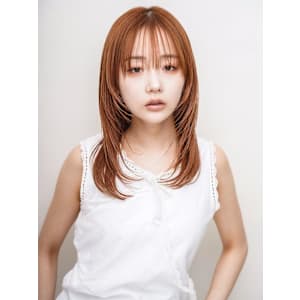 ミルクティーベージュ 顔周りレイヤー シースルーバング - 髪質改善 SEPT. 天神大名【カミシツカイゼン セプト テンジンダイミョウ】掲載中