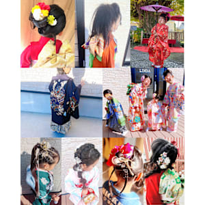 七五三の着付けとヘアセット