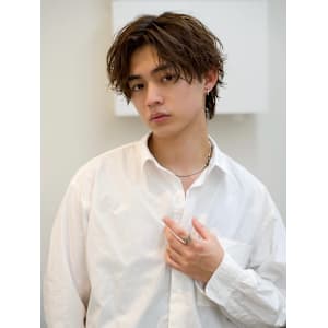 シャドウパーマ　センターパート　メンズヘア - men's salon es.【メンズサロン エス】掲載中