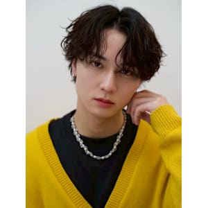 シャドウパーマ　メンズヘア　メンズパーマ　センターパート - men's salon es.【メンズサロン エス】掲載中