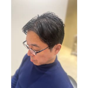 【麻布十番/メンズカット】ショート　センターパート　50代 - salon.de.SHILO 【メンズ理容室/バーバー】【サロンドシロ メンズリヨウシツ バーバー】掲載中