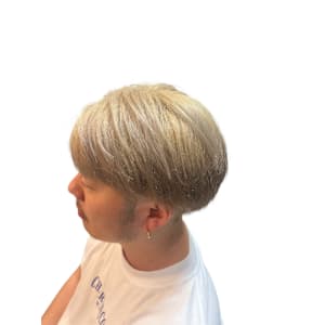 【麻布十番/メンズカット】カラー　ハイトーン　マッシュ