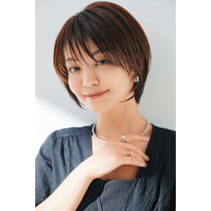 丸み可愛い愛されショート［恵比寿駅/髪質改善/グレージュ］