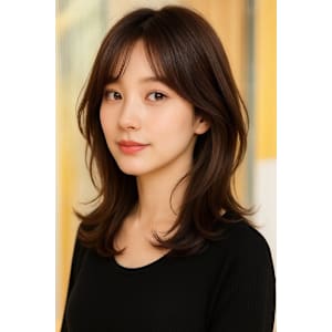 0代30代髪質改善韓国風レイヤー、くびれ、レイヤー