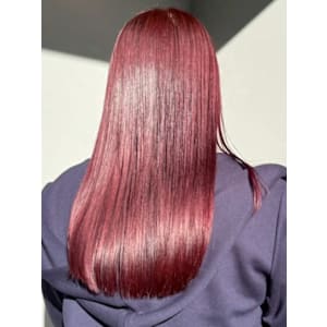 チェリーレッド 暖色 艶髪カラー ハイトーンロング ブリーチ - NAKAO COIFFURE【ナカオ コアフュール】掲載中