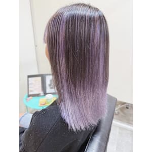 パープルグラデーション・紫カラー・バレイヤージュ