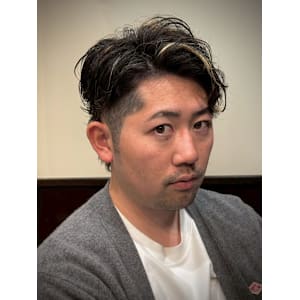 メッシュかきあげパーマ - ヒロ銀座バーバーショップ難波店【ヒロギンザバーバーショップナンバテン】掲載中