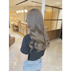 ブリーチなしミルクティーベージュ★☆大人の髪質改善カラー