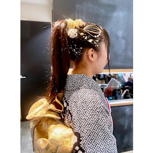和装　成人式　振袖　ストレートポニーアップ！ - ability hair【アビリティヘアー】掲載中