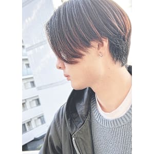 メンズセンターパート