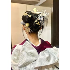 和装　成人式　リボンアップヘアースタイル - ability hair【アビリティヘアー】掲載中