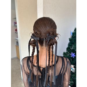 ツインカチモリ編みおろしスタイル