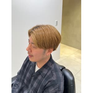 【麻布十番/メンズカット】カラー　ハイトーン　マッシュ