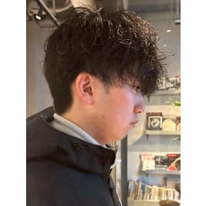 波巻きパーマ ツーブロック ニュアンスパーマ 刈り上げ - Men's Salon bloc【メンズサロンブロック】掲載中