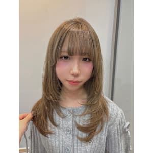 1ブリーチで作る透明感カラーにザクザクレイヤー