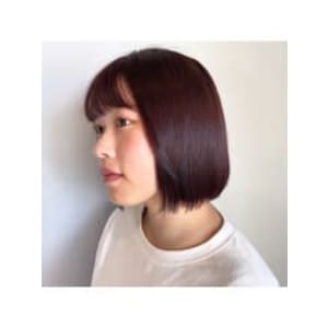 ボブスタイルにお勧め/ワインレッド/ボブ