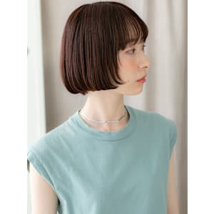 ボルドーカラー姫カット切りっぱなしシャギーボブ30代40代 - COVER HAIR bliss【カバーヘア ブリス】北浦和/北浦和西口店【カバー ヘア ブリス キタウラワ キタウラワニシグチテン】掲載中