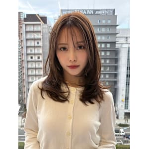 レイヤーカット/ミディアムレイヤー/ブリーチなしダブルカラー - RU10C ブリーチなしダブルカラー/白髪ぼかしハイライト/酸性ストレート【ルージュシー】掲載中