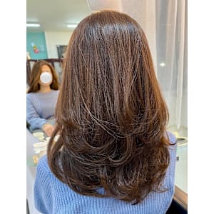 ロングレイヤースタイル ブラウンカラー - HAIR&MAKE STUDIO MIMURO【ヘアメイク スタジオ ミムロ】掲載中