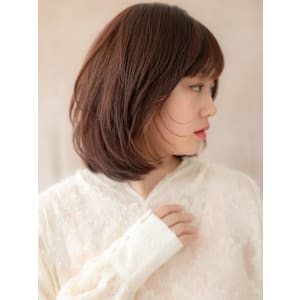イヤリングカラーミディアムレイヤーカット丸みボブ20代30代 - COVER HAIR bliss 【カバー ヘア ブリス】川口/ららテラス川口東口駅前店【カバー ヘア ブリス カワグチララテラスカワグチヒガシグチエキマエテン】掲載中