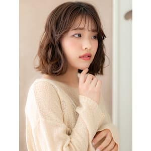 ダークアッシュ切りっぱなし小顔ゆるふわミディアム20代30代 - COVER HAIR bliss 【カバー ヘア ブリス】川口/ららテラス川口東口駅前店【カバー ヘア ブリス カワグチララテラスカワグチヒガシグチエキマエテン】掲載中