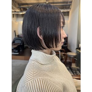 レイヤーボブ/透明感カラー/ボブ/顔まわりカット/暗髪 - JILL Hair Design NAMBA【ジルヘアデザインナンバ】掲載中