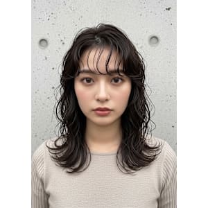 #磐田　ミディアムレイヤーパーマ