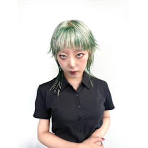 オーダーメイド　デザインカラー　ケアブリーチカラー　ウルフ - Null 原宿店 デザインカラー/ダブルカラー【ヌルハラジュクテン デザインカラー ダブルカラー】掲載中