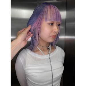 インナーカラー　デザインカラー　ケアブリーチカラー　ウルフ - Null 原宿店 デザインカラー/ダブルカラー【ヌルハラジュクテン デザインカラー ダブルカラー】掲載中