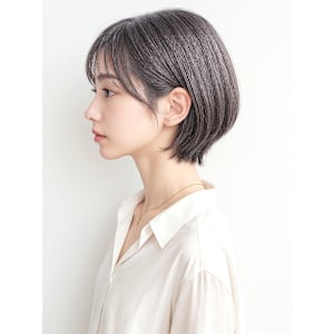 透けバング前下がり切りっぱなしボブショートp1　ダークグレー - COVER HAIR bliss【カバーヘア ブリス】大宮/大宮西口店【カバー ヘア ブリス オオミヤ オオミヤニシグチテン】掲載中