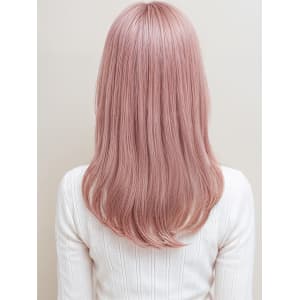 大人ガーリーミルクティーピンク艶ストレートp1　韓国巻き - COVER HAIR bliss【カバーヘア ブリス】大宮/大宮西口店【カバー ヘア ブリス オオミヤ オオミヤニシグチテン】掲載中