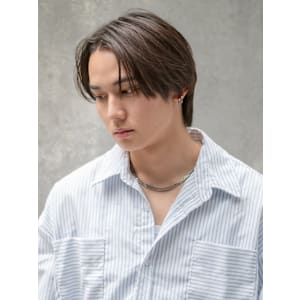 メンズヘア_センターパートタイトショート