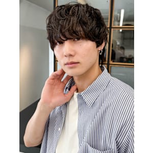 20代シャドウパーマ◎韓国風マッシュ×清潔感 - L men's 渋谷 メンズカット/眉毛/メンズ パーマ/ニュアンスパーマ【エル メンズ】掲載中